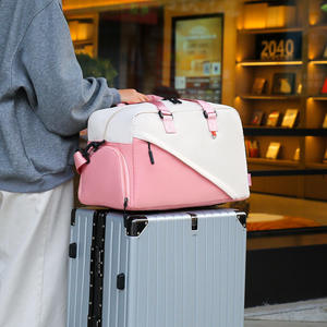 กระเป๋าเดินทางแบบพับได้กันน้ำอ็อกซ์ฟอร์ดซิปแบบพกพากระเป๋าเดินทางวันหยุดสุดสัปดาห์ความจุขนาดใหญ่โพลีเอสเตอร์กระเป๋ากีฬายิมสายรัดปรับระดับได้ - Product Image 5