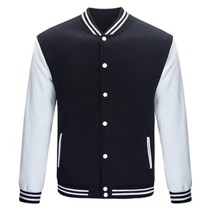 Hot Selling New Design <b>Men</b> Varsity <b>Jackets</b> Good Manufacturing Bulk Quantity Solid Color Winter <b>Jacket</b> Stand Collar Canvas - Product Image 6
