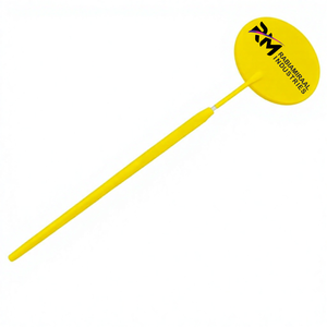 Miroir professionnel pour extension de cils en forme de cercle, miroir d'inspection des cils avec poignée diamantée, couleur jaune avec revêtement en poudre. - Product Image 4