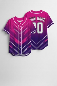 Maillot de baseball personnalisé vert et noir, uniforme d'équipe sublimé, respirant, anti-humidité, chemise de sport boutonnée, OEM - Product Image 3