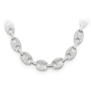 Classic Design Link <b>Chain</b> In 14k Gold Necklace Moissanite <b>Iced</b> <b>Out</b> Hip Hop Style Diamond Link <b>Chain</b> Perfect Gift For Men & Women - Product Image 6