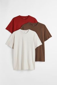 T-shirt décontracté pour homme en jersey 100 % coton blanc, coupe ample, manches courtes, col rond, couleur unie, logo frontal, respirant - Product Image 4