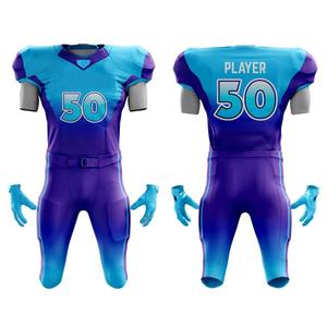 Unique Quality Men's Sublimated Printed Short Sleeve Moisture Wicking All Seasons Wear Sporty Style American Football Uniform - Product Image 3