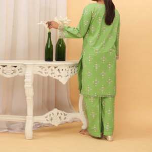 Ensemble Cambric sérigraphié 2 pièces pour femmes PS5083 - Product Image 1