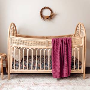 Cuna de bebé de ratán resistente, estilo boho-chic para habitación infantil, precio de fábrica, cuna de mimbre tejida. - Product Image 2