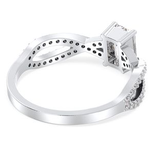 REYES – bague de fiançailles en argent Sterling 925, nouveau Design, coupe émeraude, 0,72 ct, Moissanite, pour femmes, cadeau de mariage de luxe, bijoux fins - Product Image 4