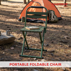 Chaise de camping pliable robuste ROADPOWER (RP-CHR-08), légère et portable, avec structure en acier robuste pour l'extérieur et les voyages - Product Image 5