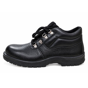 Botas de Senderismo para Hombre, Impermeables, de Cuero Genuino, Punta Redonda, Suela de Goma, para Todas las Temporadas, Color Negro - Product Image 5