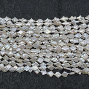 Perlas de Agua Dulce Naturales Blancas de 12mm 14mm 16mm, Forma de Cometa Irregular, para DIY, Collar, Pulsera, Colección de Joyería de Moda - Product Image 4