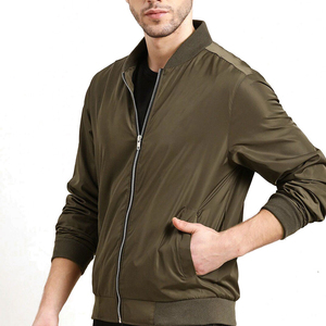 Chaquetas Bomber de Seda Satinada de Color Liso y Elegante para Hombre, Ropa Deportiva y de Moda Urbana - Product Image 1