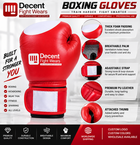 Guantes de Boxeo Personalizados Premium al por Mayor, Guantes de Entrenamiento Transpirables de Cuero PU, Proveedor Directo de Fábrica OEM ODM - Product Image 1