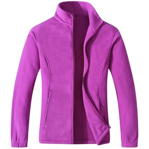 Chaqueta de lana con cremallera y cuello levantado de invierno de alta calidad OEM logotipo personalizado transpirable de talla grande a prueba de viento cómoda informal para mujer - Product Image 1