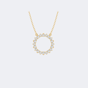 Collar con Colgante Circular de Diamante Cultivado en Laboratorio de 1.80CTW, Corte Brillante Redondo, Engastado en Oro de 9K, Certificado IGI, Estilo Vintage - Product Image 2