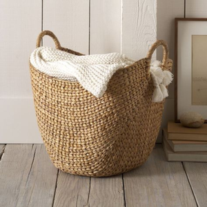 Panier de rangement en jacinthe d'eau tissé à la main, durable, best-seller, grand panier de haute qualité avec poignées pour la maison, le linge, les vêtements - Product Image 3