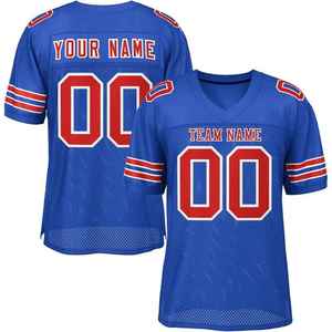 T-shirt de football oversize personnalisé pour homme, style streetwear, maillot de football américain en maille, coupe ample, sublimation, broderie - Product Image 4