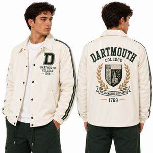 Custom Embroidered Coaches <b>Jacket</b> College Crest Design <b>Lightweight</b> Nylon Wholesale OEM Teamwear Streetwear Uniform Campus School - Product Image 3