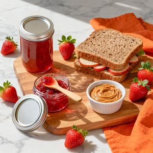 6 pots Mason en verre de 8 oz à bouche standard avec couvercles, pour confiture, gelée, épices, bocaux de conservation - Product Image 4