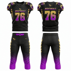 Uniforme de football américain haut de gamme, maillot et pantalon personnalisés pour équipe, séchage rapide, performance, 100% polyester, extensible dans quatre directions, unisexe - Product Image 5