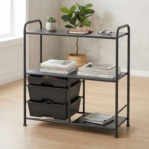 Estantería de Almacenamiento de 3 Niveles con Cajones, Fabricada en Taiwán, para el Hogar, Manualidades, Bricolaje - Product Image 1