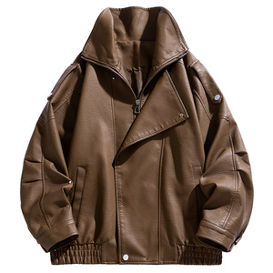 High Quality Biker Stylish Motorbike Men's <b>Sheep</b> <b>Skin</b> Leather <b>Jacket</b> Casual Zipper Front Unique Design Winter Season Reversible - Product Image 4