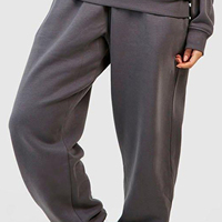 Ensemble de survêtement d'hiver pour femmes grandes tailles, sweat-shirt surdimensionné et pantalon de jogging, personnalisable à l'avant, doux, décontracté, deux pièces, pour le fitness et la détente