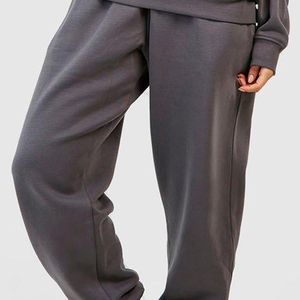 Conjunto Deportivo de Invierno para Mujer, Talla Grande, Sudadera Holgada, Pantalones Jogger, Personalizable por Delante, Suave, Informal, de Dos Piezas, para Fitness y Descanso - Product Image 2