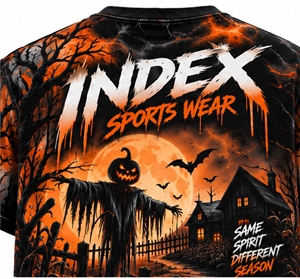 INDEX Men's Halloween Skull Printed <b>T</b>-<b>Shirt</b> Short Sleeve O-Neck Quick Dry Sporty Casual Wear With <b>Pumpkins</b> And Bats Design - Product Image 6