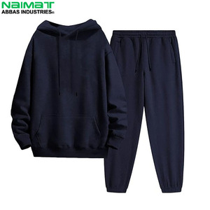 Ensemble de survêtement pour homme avec sweat-shirt à col cadet et demi-zip, respirant, pull-over et pantalon de jogging assorti, tenue de sport - Product Image 3