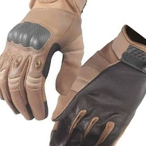 High Quality Leather Pilot Work Gloves Leather Palm Reinforced Anti-Slip Grip Elastic Wristband General Purpose Safety Gloves - Product Image 4