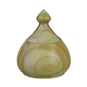 Premium Quality <b>Decorative</b> Onyx And Marble <b>Jars</b> Top Selling Crafted Teakwood Marble Candy <b>Jar</b> For Living Room - Product Image 1
