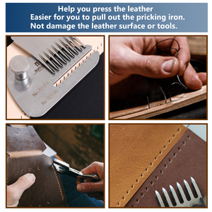 Piastra di supporto per punzone da cucito in pelle, Strumento per punzone da cucito in pelle, Accessori per utensili da lavoro artigianali in pelle - Product Image 5