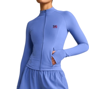 Women's Lightweight Athletic <b>Jacket</b> with <b>Reflective</b> Logo Custom Full Zip Training Sportswear <b>Jacket</b> for <b>Running</b> Fitness Outdoor - Product Image 1