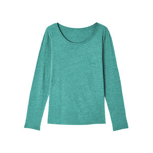 เสื้อยืดคอกลมแขนยาวสำหรับผู้หญิงใส่ได้ทุกฤดูทำจากผ้าฝ้ายผสมแบบคลาสสิก - Product Image 1