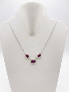 Anniversary Gift For Her Star <b>Ruby</b> Gemstone Chain <b>Necklace</b> 925 Sterling Silver - Product Image 2