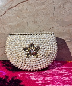 Vintage Fashion Bridal Handbag Weddings Mixed Colors <b>Mosaic</b> <b>Mirror</b> Handmade Metal Kundan from f s international - Product Image 1