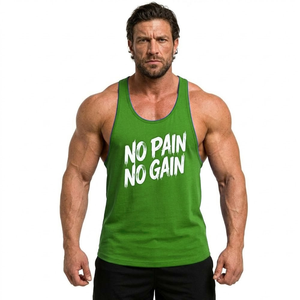 100% Polyester Casual Quick Dry Breathable Stretch <b>Tank</b> <b>Top</b> <b>White</b> Custom Print Fitness Training - Product Image 4