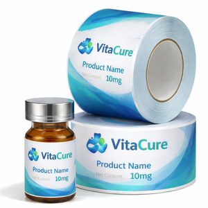 Étiquettes personnalisées du fabricant, autocollants imperméables en PVC, étiquettes en vinyle, étiquettes pour emballages cosmétiques, impression dorée pour flacons de soins de la peau - Product Image 1