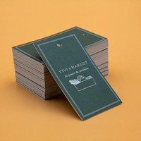 Etiquetas de Papel Texturizado para Ropa de Lujo, Etiqueta Colgante Personalizada con Cordón, Etiquetas de Papel para Colgar