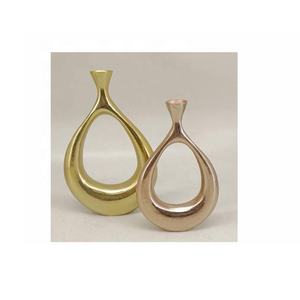 Recién llegado, jarrón martillado de aluminio fundido con forma de tubo, jarrón de mesa moderno, florero de aluminio para decoración de sala de estar de oficina en casa - Product Image 3