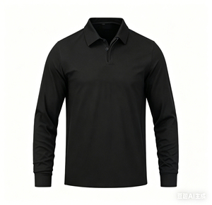 <b>Men's</b> <b>White</b> <b>Long</b> <b>Sleeve</b> Polo <b>Shirt</b> 100% Cotton Knitted Collared Top Breathable Casual Tee - Product Image 4