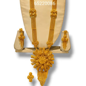 AWAIS HOUSE Collier Hiphop en laiton plaqué or 6 grammes avec diamant serti griffe infini, pour femmes africaines, festivals, mariages et fêtes - Product Image 1