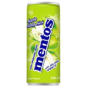 Livraison rapide de Mentos Apple Soda Kick 240ml x 24 canettes, Mentos 1,5 litre 240ml 20oz - Product Image 1