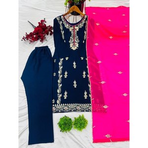 ชุดแต่งกายปาร์ตี้ของผู้หญิงจากนักออกแบบยอดนิยมชุดท็อป-dupatta และล่างเพื่อลุคที่หรูหรา - Product Image 5