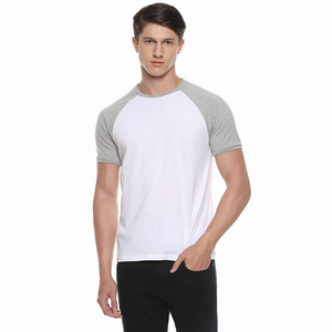 OEM ODM Men's Casual Wear Raglan T-Shirt 100% Cotton Wholesale Private <b>Label</b> Clothing Fashion T-Shirts For Adults - Product Image 1