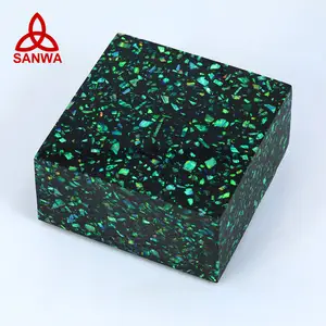 Sanwa Japanese 11 colored Opal Mosaic Stone OMBK8 Green Opal Chips Lab Grown Stone Good Quality for Jewellery & Art Design