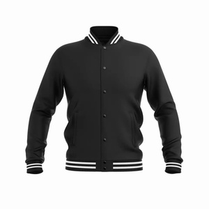 Custom varsity jacket with leather sleeves and embroidery support personalized logo manufacturing for bulk buyers - Product Image 3