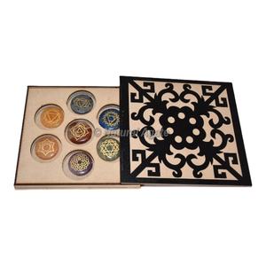 Coffret cadeau de pierres de chakra gravées | Obtenez les meilleurs tarifs Pierres de chakra gravées en ligne sur Agate naturelle | Fabricant de chakra gift bo - Product Image 1