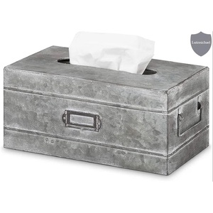 Caja de pañuelos metálica de diseño moderno y calidad premium, estilo antiguo martillado, accesorios de baño, recién llegada. - Product Image 5
