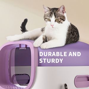 Lettiera Intelligente Classica Grande per Gatti, Design Viola Pratico con Elevato Rapporto Qualità-Prezzo, in Bentonite e Materiale PC - Product Image 4