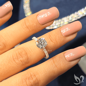 แหวนเพชรทรงกลม 2 กะรัต เพาะเลี้ยงในห้องปฏิบัติการ |   แหวนทองคำแท้ 10K รับรองโดย IGI พร้อมดีไซน์วงแหวนซ่อน - Product Image 4